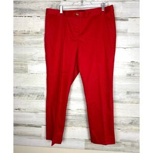 Tahari Arthur s Levine womens 16 plus red straight leg dress pants ankle work